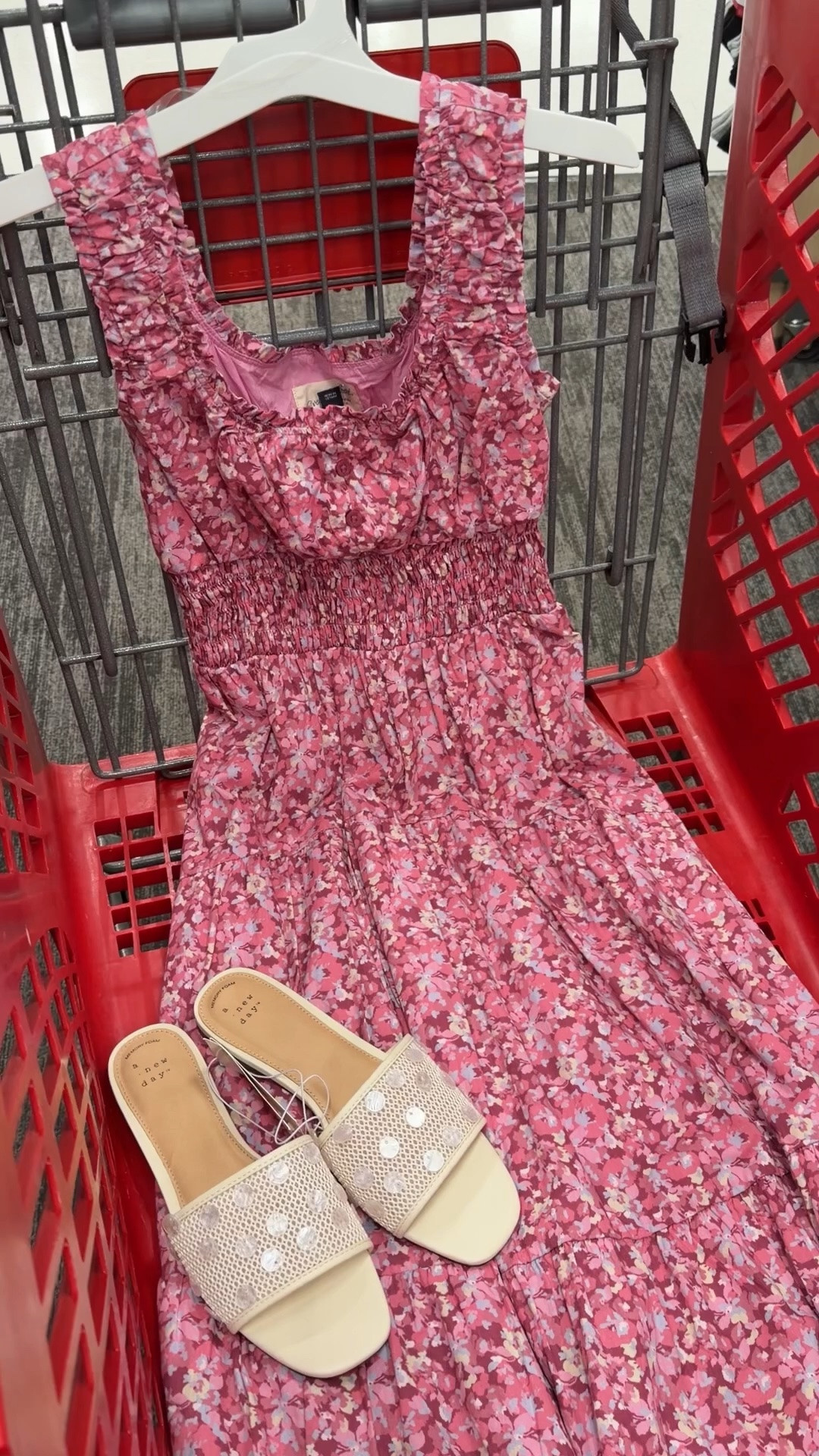 Pretty cotton smocked dress at Target, graduation outfit, date night, girls brunch, vacation style