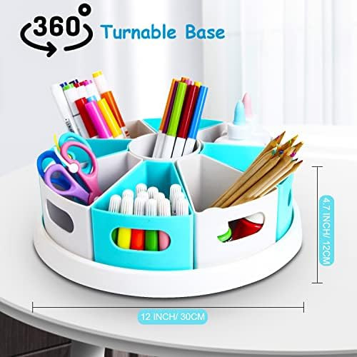 MeCids 360°Rotating Desk Organizers Homeschool Office Organization and Storage Art Supplies Organize | Amazon (US)