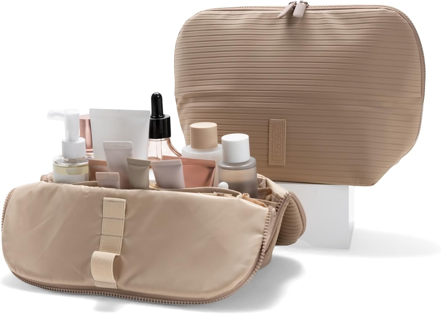 THE VERTI-Vertical Waterproof Makeup & Toiletry Bag | 23-Pocket Organizer with Upright, Fold-Down... | Amazon (US)