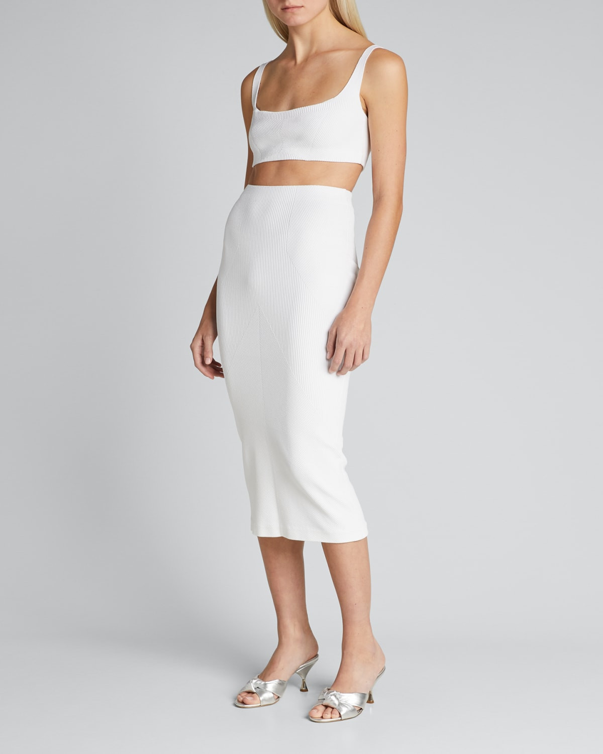 Telde Ribbed Midi Skirt | Bergdorf Goodman