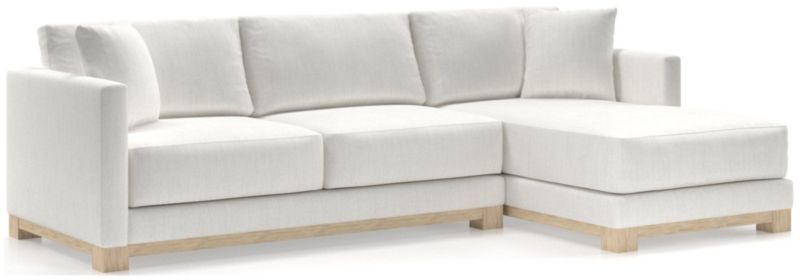 Gather Wood Base 2-Piece Sectional | Crate & Barrel | Crate & Barrel