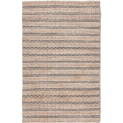 Natural Fiber NFB655 Flat Weave Indoor Accent Rug - Black/Natural - 3'x5' - Safavieh | Target