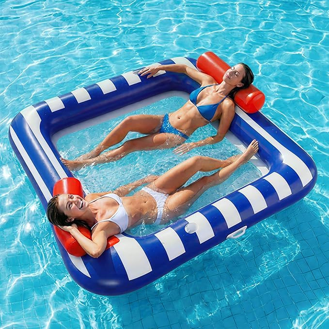 Funscape Large Inflatable Pool Floats, Water Floating Hammock Tanning Pool Lounger for Adult, 76"... | Amazon (US)