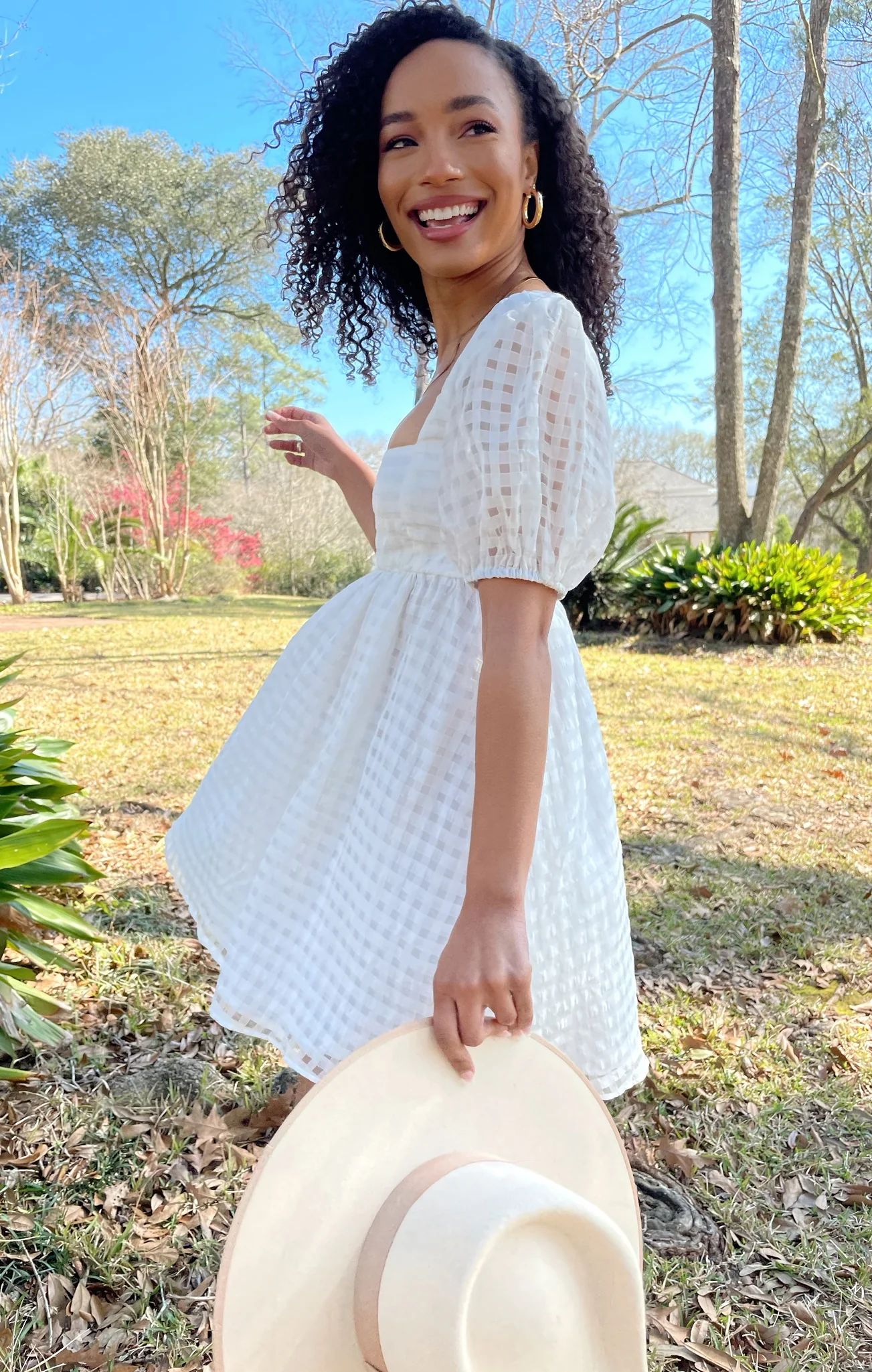 Smitten Babydoll Dress ~ Ivory Charmed and Checkered | Show Me Your Mumu