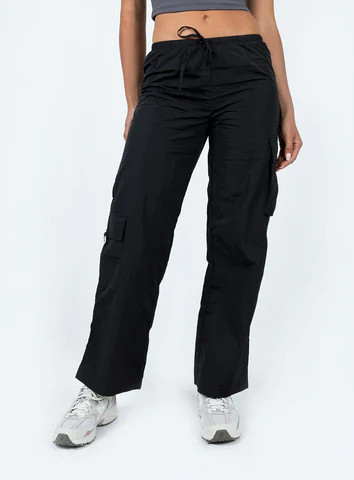 Fernando Parachute Pants Black | Princess Polly US