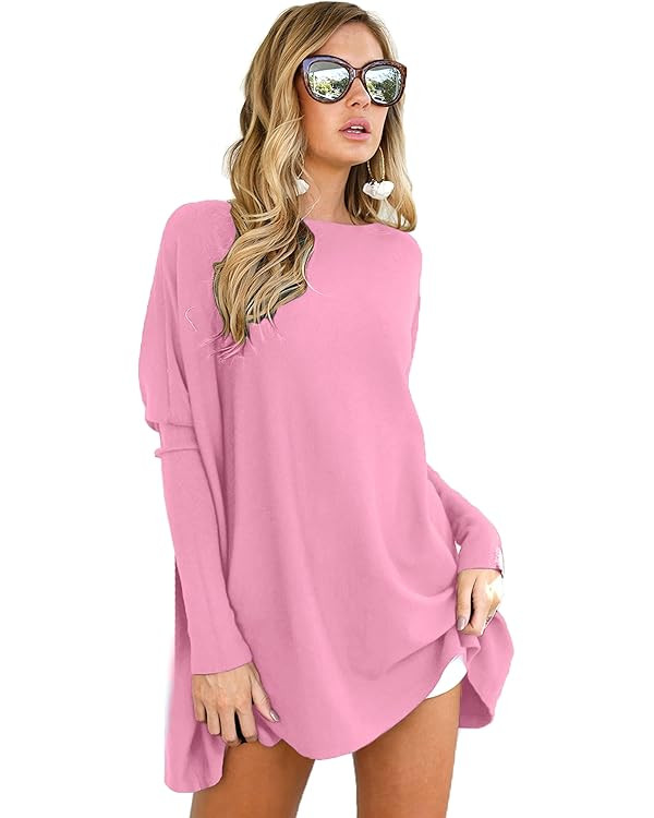 LIYOHON Oversized T Shirts for Women Tunic Tops to Wear with Leggings Long Sleeve Fall Sweaters D... | Amazon (US)