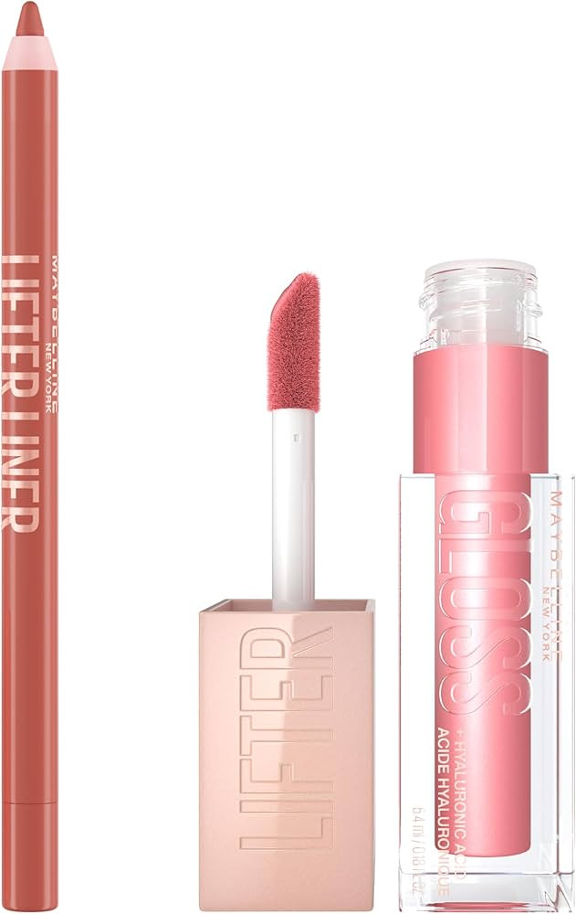 Maybelline Lifter Gloss and Lifter Liner Bundle, Lip Gloss and Lip Liner in Shades Silk and Out O... | Amazon (US)