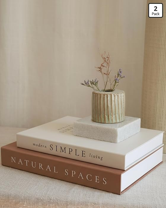 Beautiful Decorative Books - Set of 2 Boxes Enhance Your Coffee Table, Bookshelf or Mantel Shelf ... | Amazon (US)