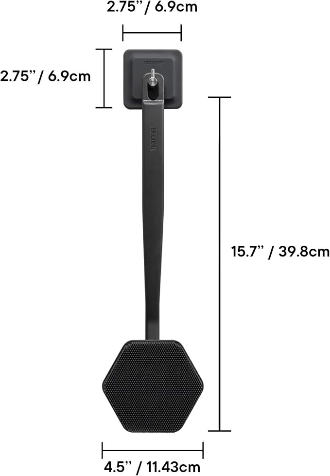TOOLETRIES Silicone Back Scrubber with Hook - Exfoliating Shower Brush, Back Washer for Men, Dura... | Amazon (US)