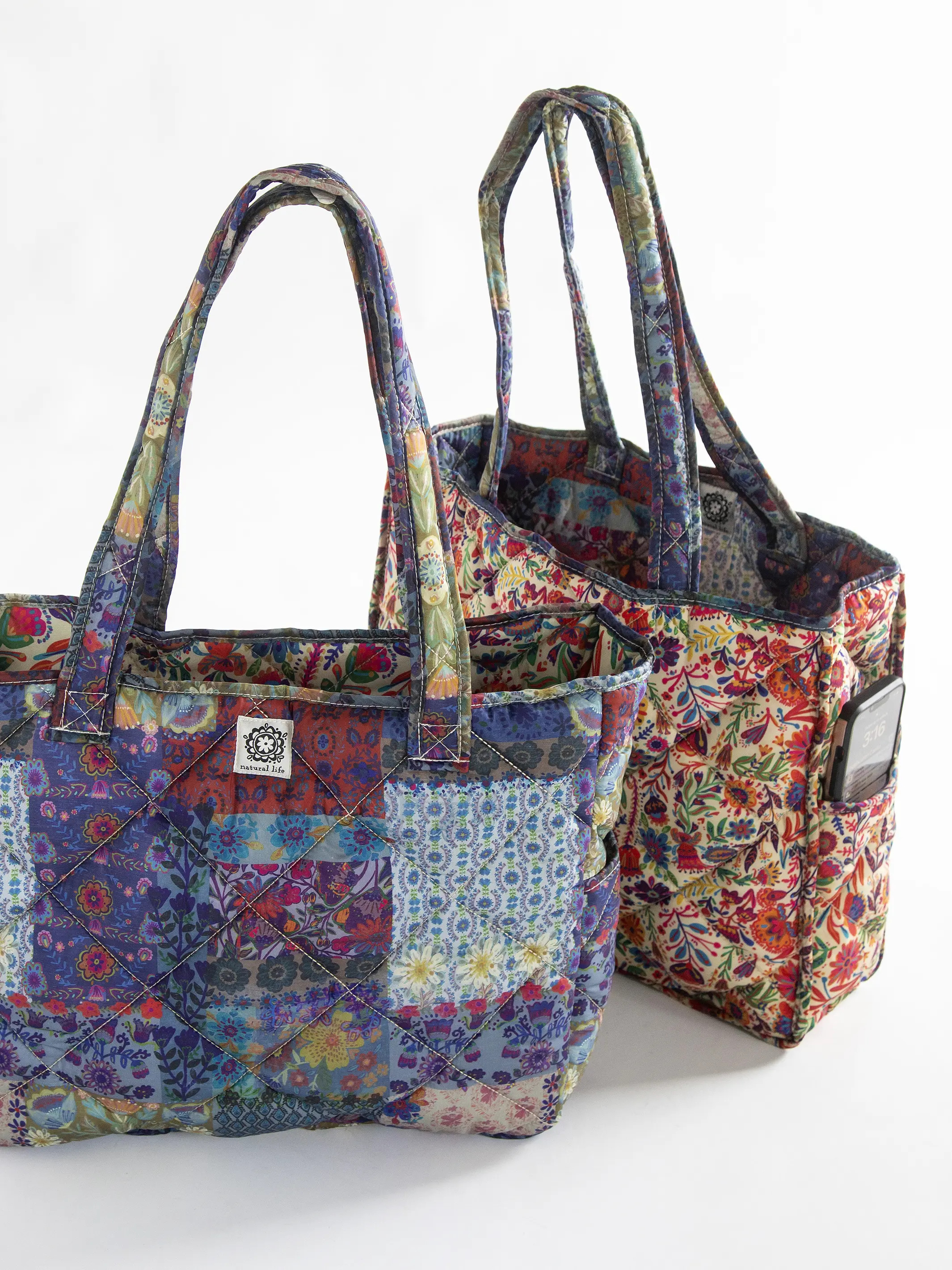 Reversible Puffy Tote Bag | Natural Life