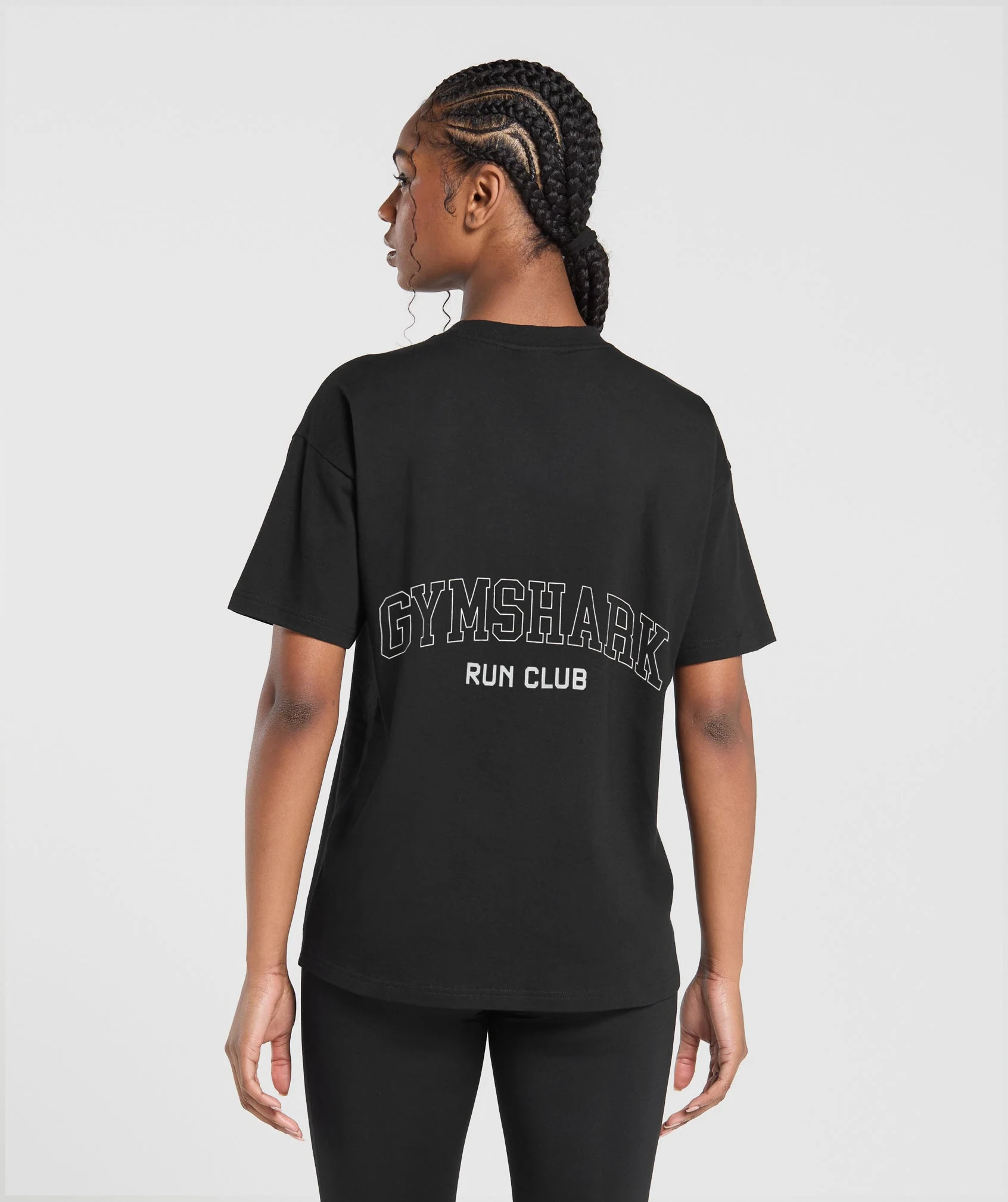 Gymshark Running Graphic Oversized T-Shirt - Black | Gymshark US
