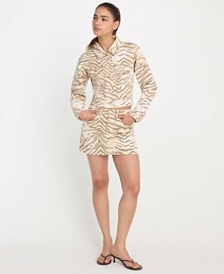 Women's Good 90s Tiger Print Mini Skirt | Macy's
