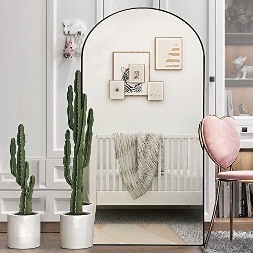 NeuType Arched Full Length Mirror, 71"x32"Full Body Mirror, Wooden Thin Frame, Hanging or Leaning Ag | Amazon (US)