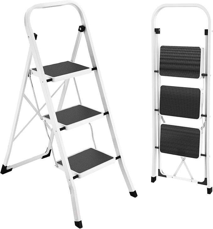 HBTower Step Ladder Folding Step Stool for Adults with Anti-Slip Pedal,330 lbs Capacity for Kitch... | Amazon (US)