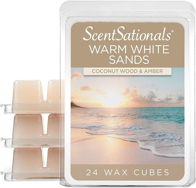 Scentsationals Wax Melts, Wax Cubes Strong Scent - Warm White Sands - Long Lasting Scented Wax Me... | Amazon (US)