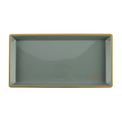 Cook With Color Rectangular "Football is on Serve yourself" Platter Sage/Gold | Target