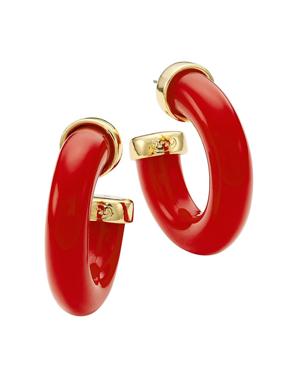 Goldtone & Resin Hoop Earrings | Saks Fifth Avenue