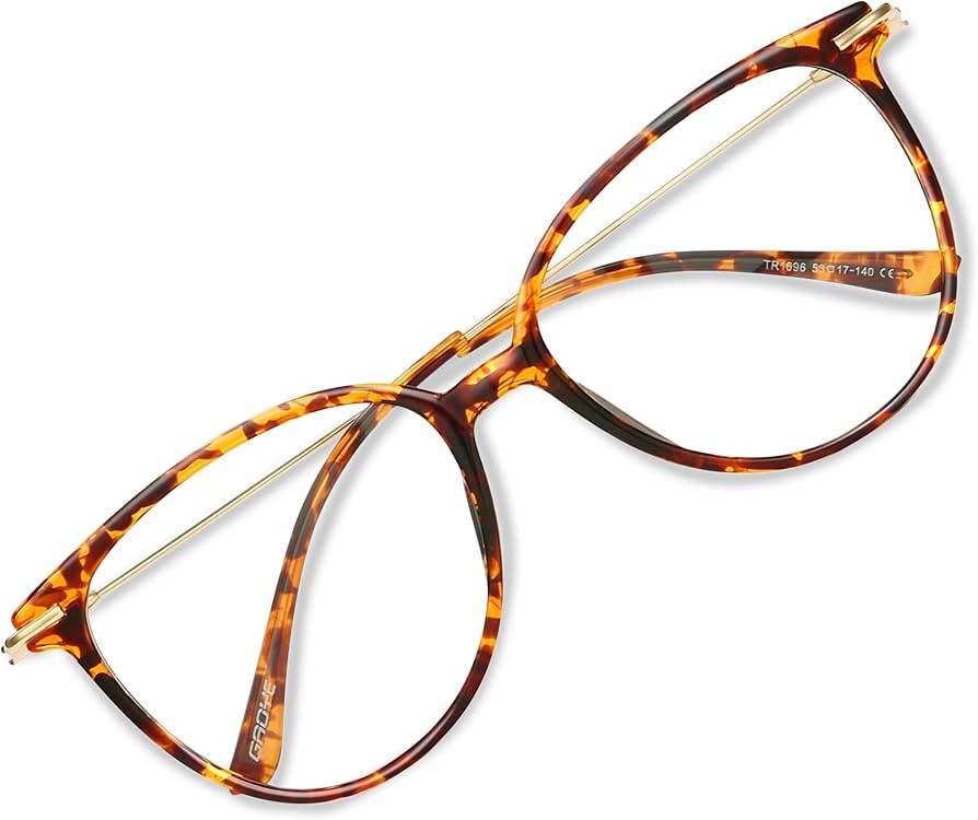 Gaoye Blue Light Blocking Glasses Women/Men, Fashion Round Cateye Frame UV Ray Filter Computer Ga... | Amazon (US)