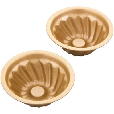 Wilton 2pc Fluted Cake Pan Set - Gold | Target