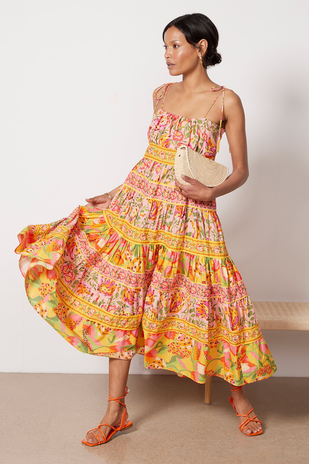 Mixed Fruits Midi Dress | Evereve