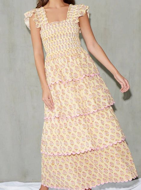 Saylor | Theodora Dress in Pink Lemonade | Beau & Ro