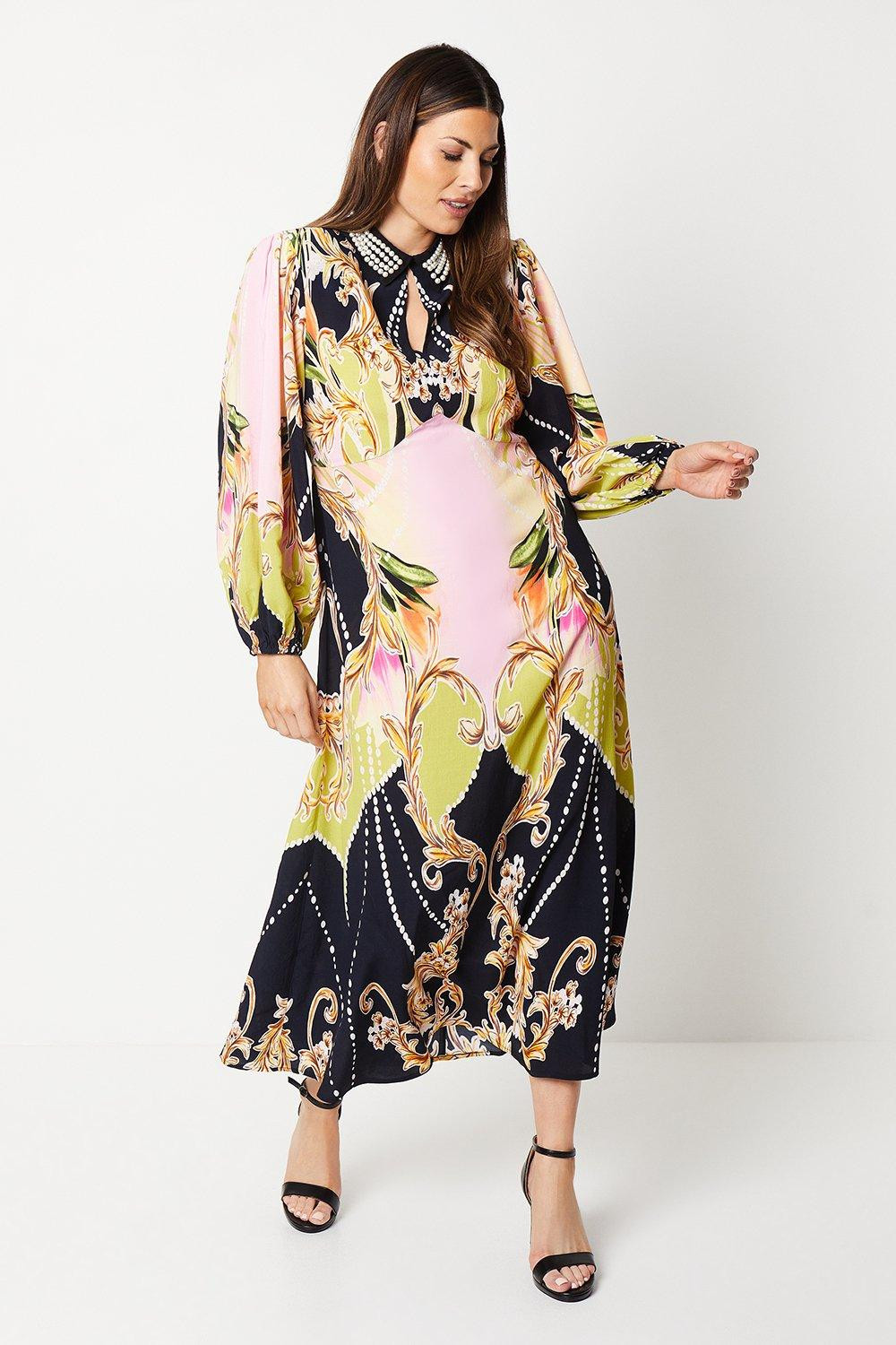 Pearl Collar Keyhole Empire Seam Dress | Debenhams UK