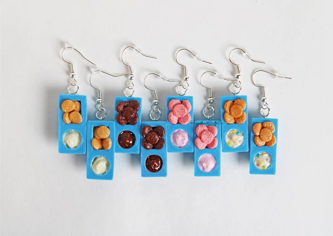 Dunking Snacks Polymer Clay Earrings School Snack Earrings - Etsy | Etsy (US)