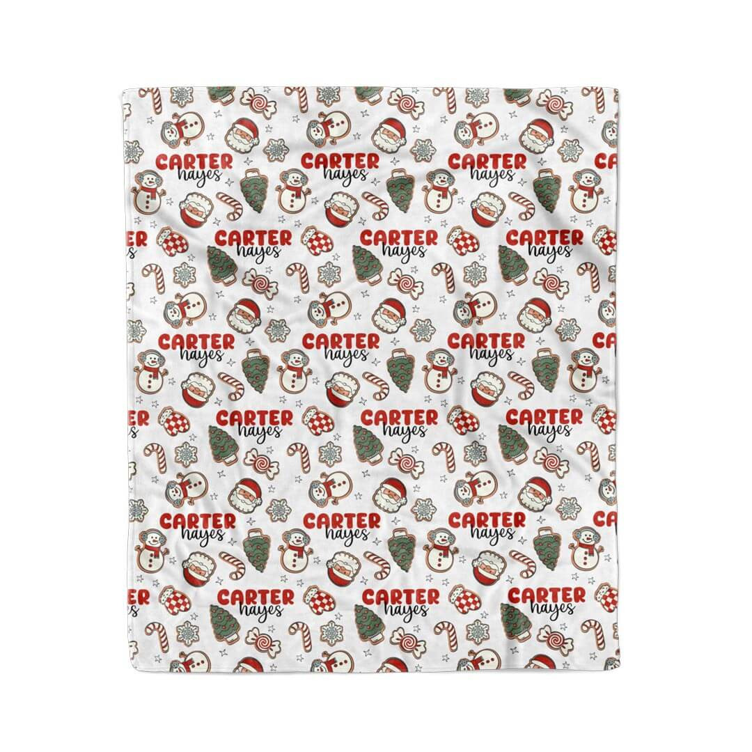 Santa's Cookies Personalized Kids Blanket | Caden Lane