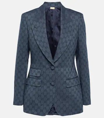 GG linen and cotton jacquard blazer | Mytheresa (INTL)