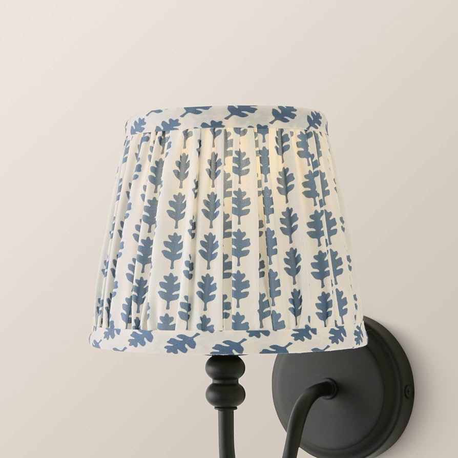 ValueLights | Grange Extra Small Blue Floral Pleated Lamp Shade | Shades, Home D\u00e9cor & Impro... | Amazon (UK)