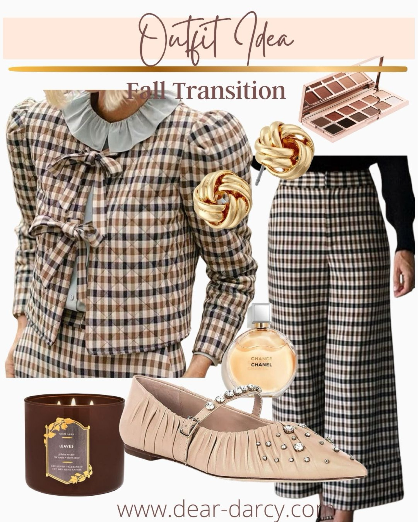 Fall transition 

How cute is this bow plaid jacket and matching pant tts

Fall bath & body 3 wick candle 

The cutest embellished Mary Jane’s tts

Chanel earrings
Knot earrings
One of my favorite eyeshadow palette 



#LTKShoeCrush #LTKWorkwear #LTKStyleTip
