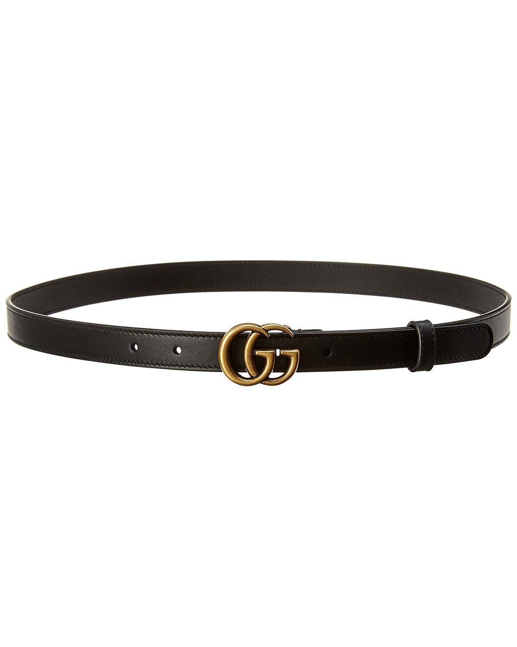 Double G Thin Leather Belt | Ruelala