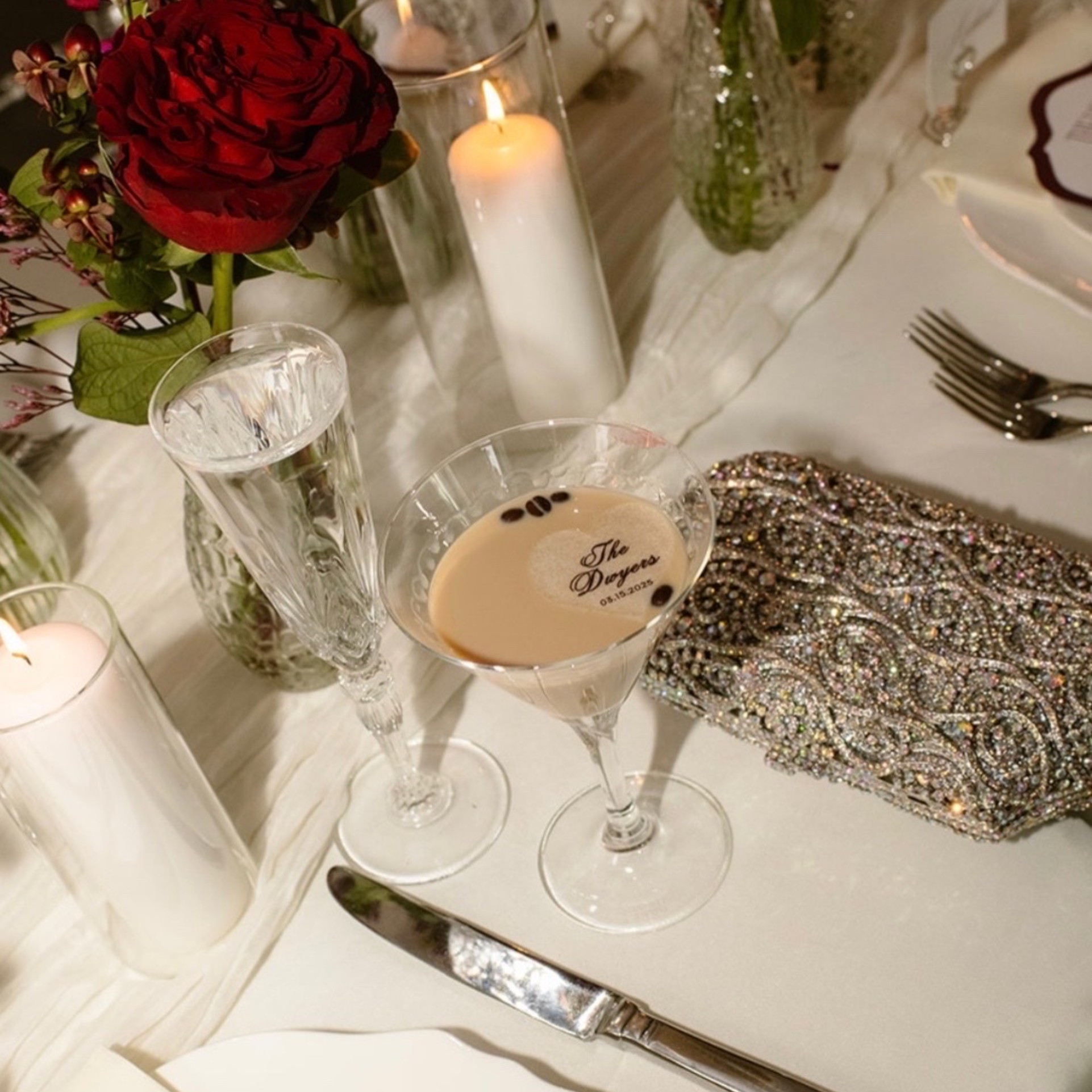 Heart edible drink toppers for wedding