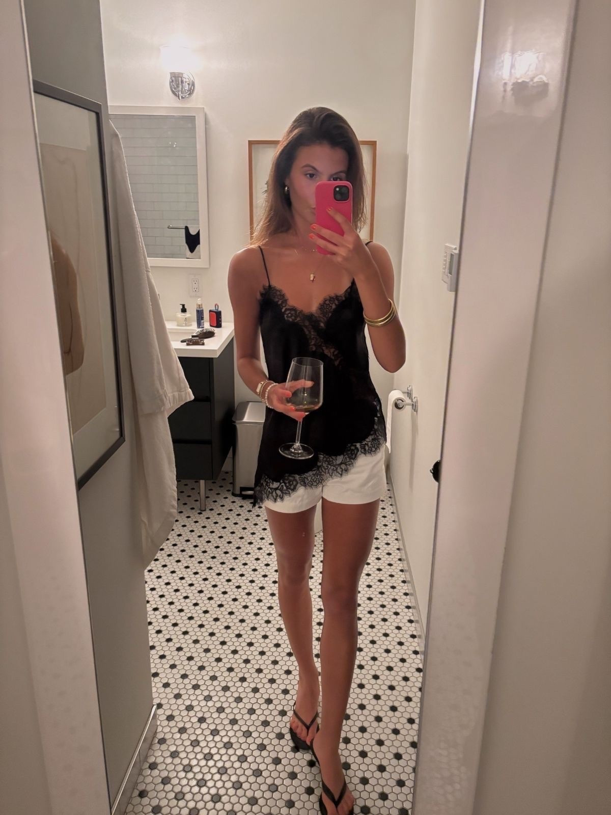 White shorts
Black satin lace top

#LTKootd #LTKmomlife #LTKMothersDay
