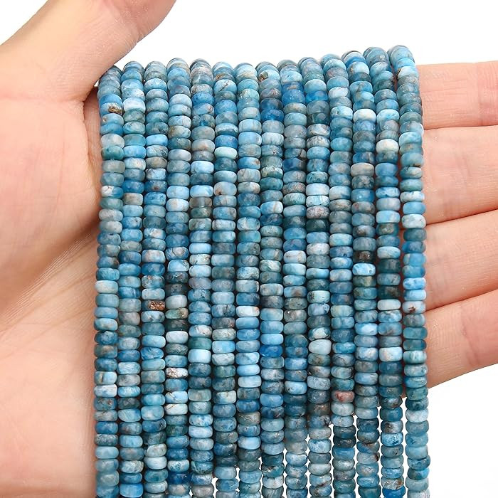 BONNY BOXX 1 Strand (150PCs) Natural 2 * 4mm Apatite Rondelle Beads, Natural Abacus Disk Stone Be... | Amazon (US)