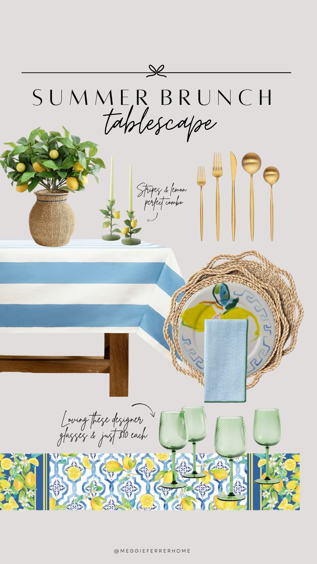 Setting the scene for summer brunches! ☀️🍋 

Loving these fresh lemon vibes paired with the classic stripes — it’s such an easy way to add a pop of color and bring that cozy, coastal feel to any table. Everything linked for you here! 🌿✨

#SummerTablescape #OutdoorDining #LemonDecor #NeutralHomeDecor #CoastalHomeVibes

#LTKFindsUnder50 #LTKSummerEdit #LTKHome