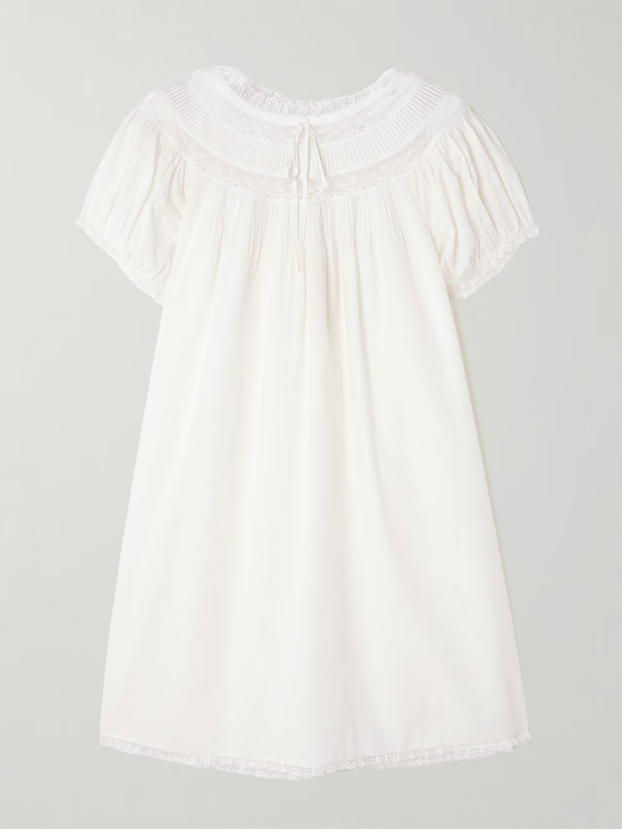 Daphne lace-trimmed pintucked organic cotton-voile mini dress | NET-A-PORTER (US)