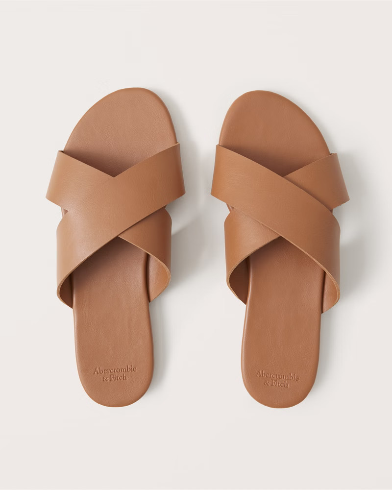 Criss-Cross Slide Sandals | Abercrombie & Fitch (US)