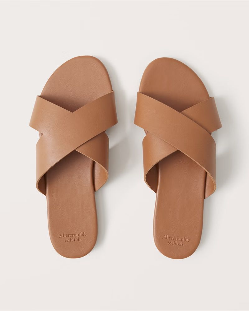 Criss-Cross Slide Sandals | Abercrombie & Fitch (US)