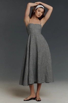 Reformation Monette Linen Midi Dress | Anthropologie (US)