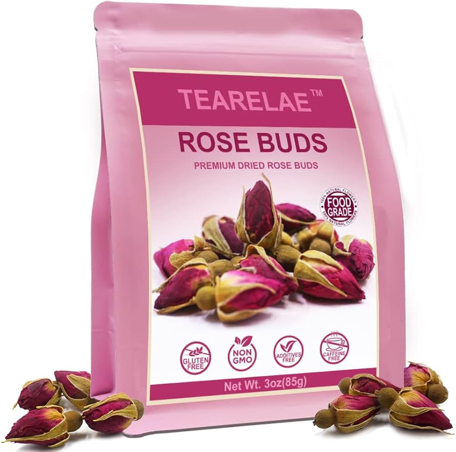 TEARELAE - Premium Dried Rose Buds - 100% Natural Dried Roses Edible Flowers 3oz/85g - Culinary R... | Amazon (US)