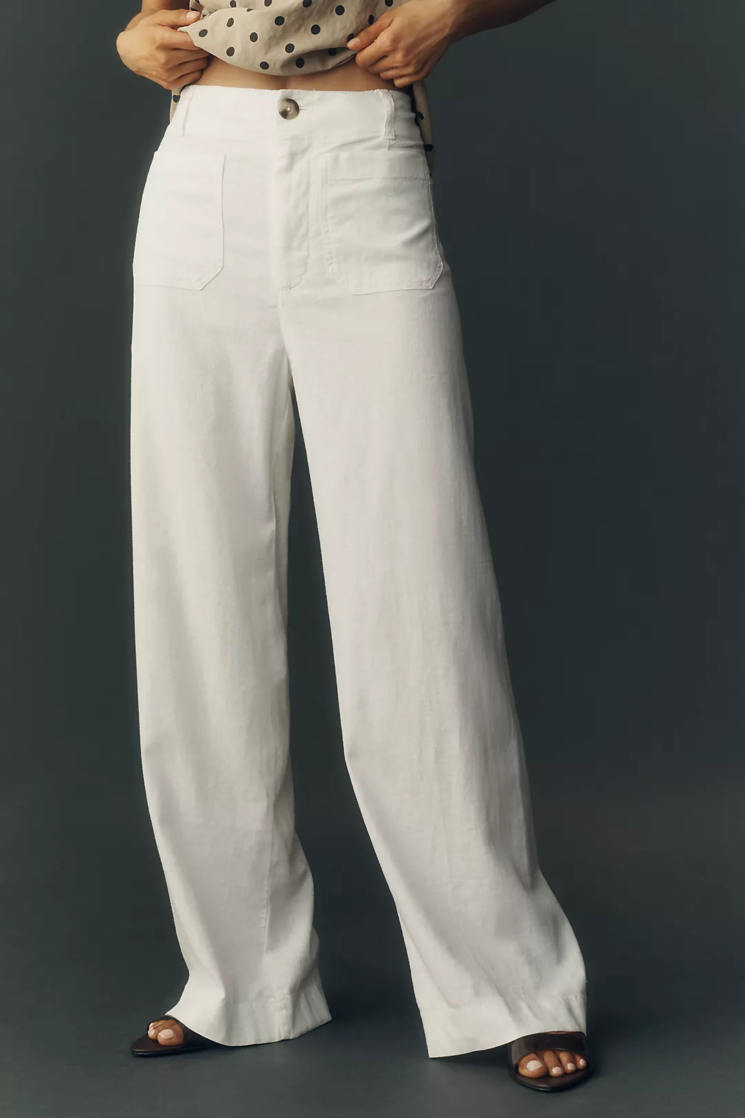 The Colette Beachy Linen Full-Length Wide-Leg Pants by Maeve | Anthropologie (US)