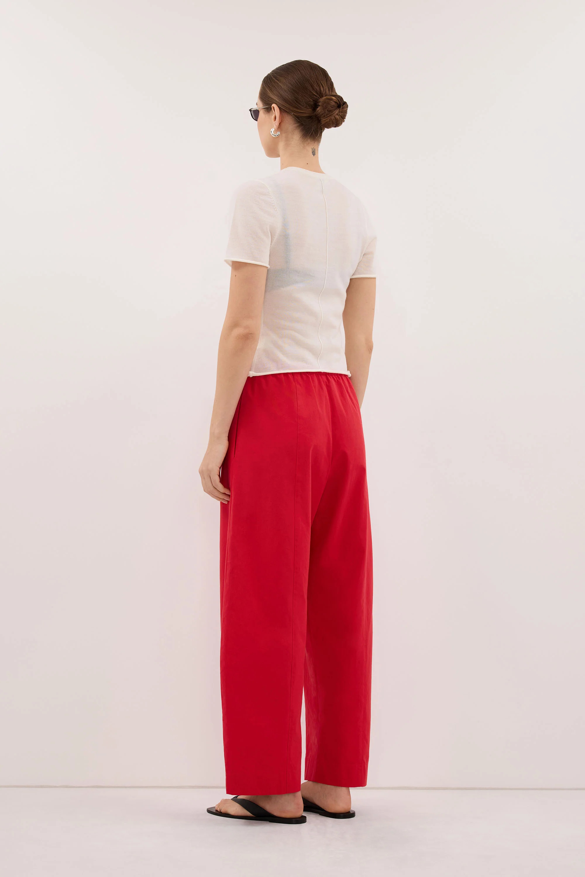 SCOUT RED POPLIN BARREL PANT | DISSH