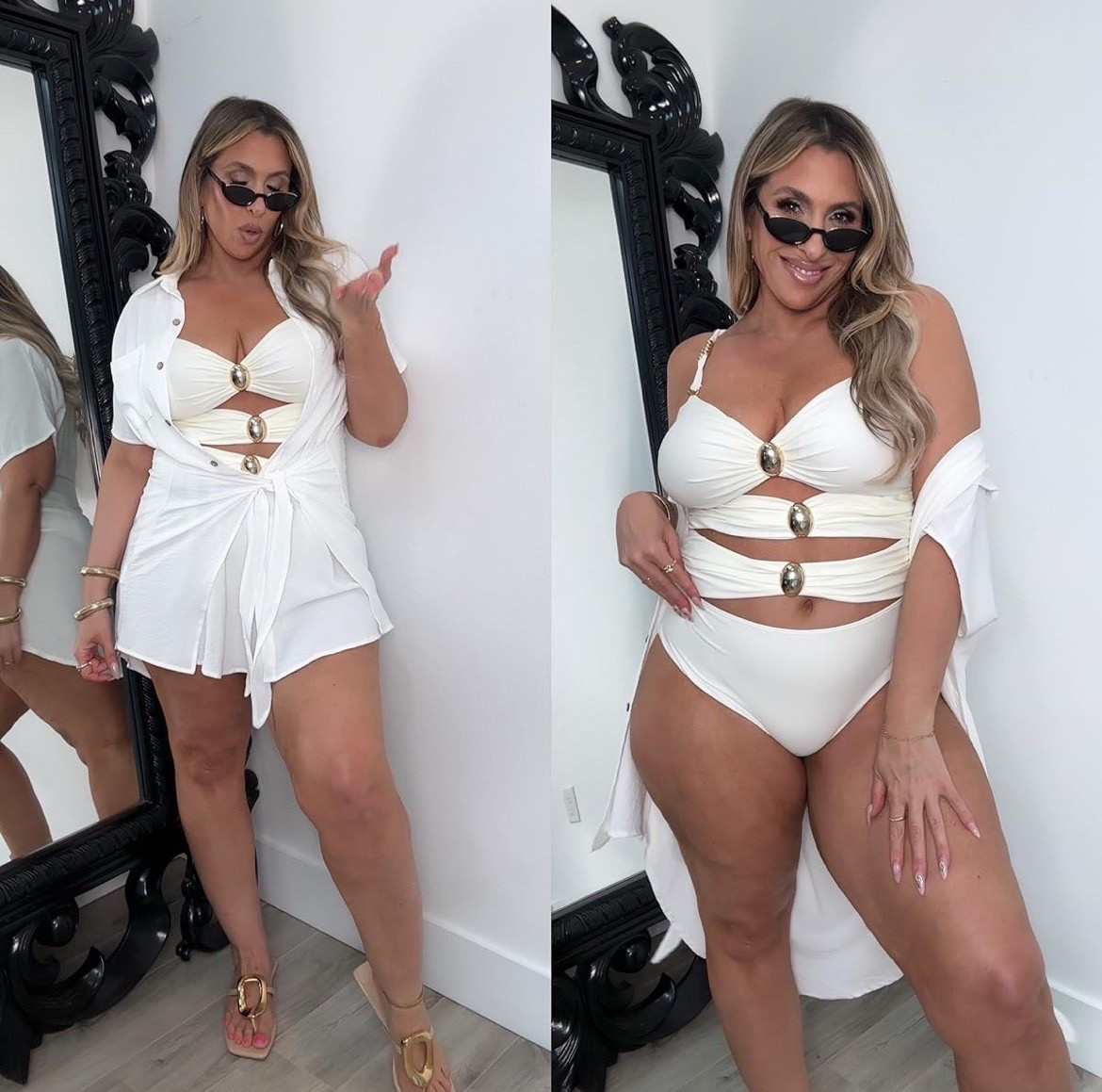 Swim and coverup size XL (TTS) swimsuit is full coverage back. Also 🔗 my fav sandals, tarnish proof anklets that fit bigger ankles and the best beach bag!



#LTKSwim #LTKMidsize #LTKStyleTip