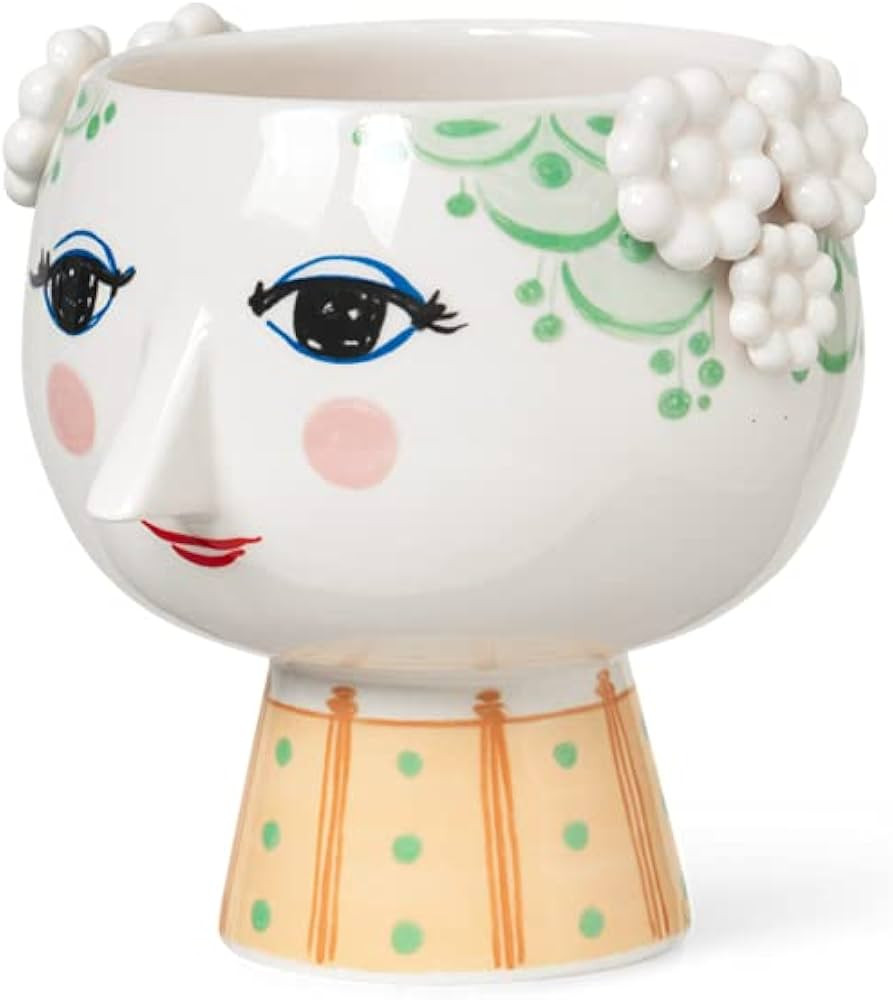 BjornWiinBlad 56517 Eva Flower Pot, Light Green, Vase, Nordic Goods, Porcelain, Nordic | Amazon (US)