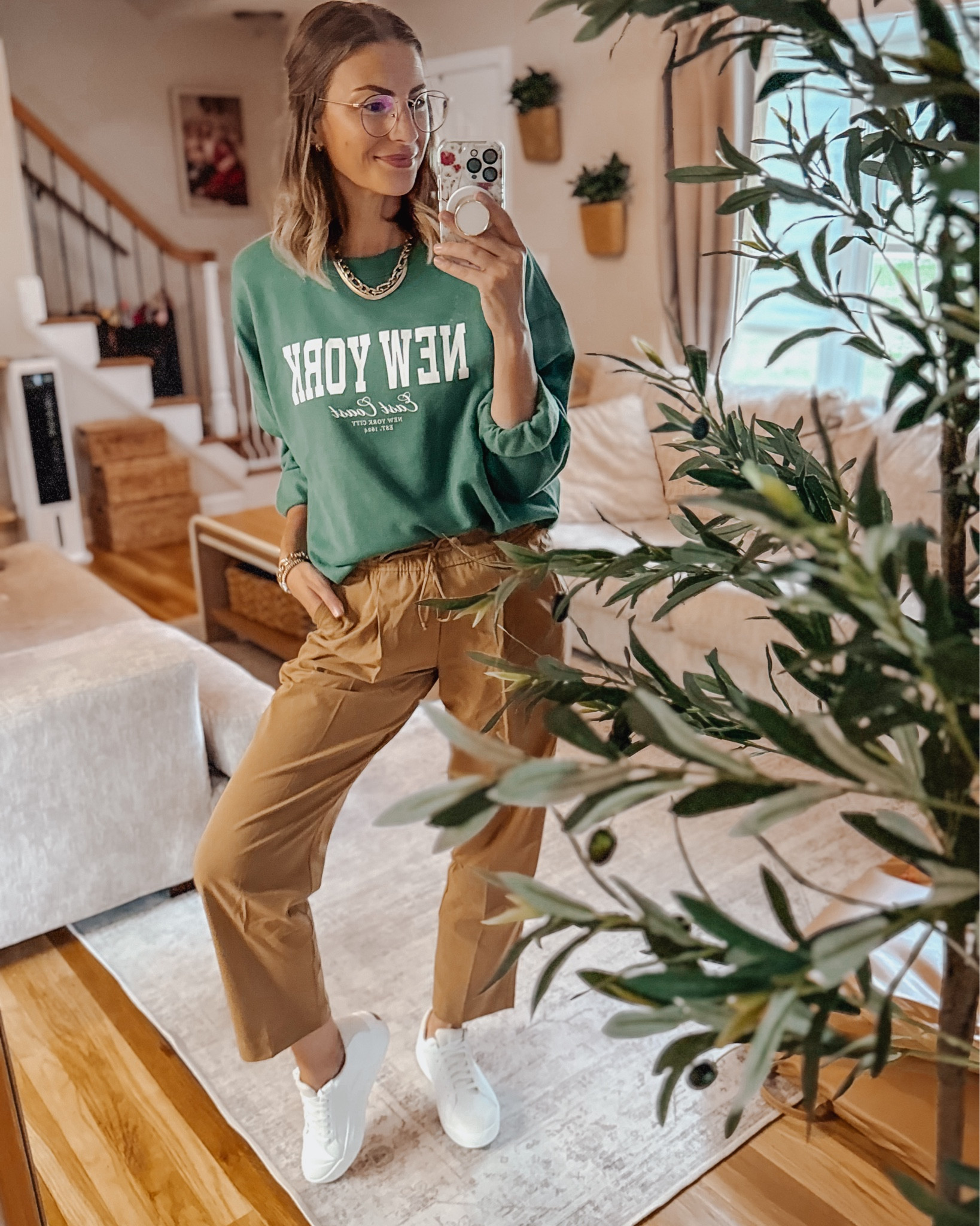 Casual. Comfy. Cool. 

Loving these ultra comfy pants and the color. It’s giving so much fall I can’t stand it. Perfect to dress up or keep casual like I did here. I’m thinking - cool mom in a play date lol 

#LTKFindsUnder50 #LTKStyleTip #LTKBacktoSchool