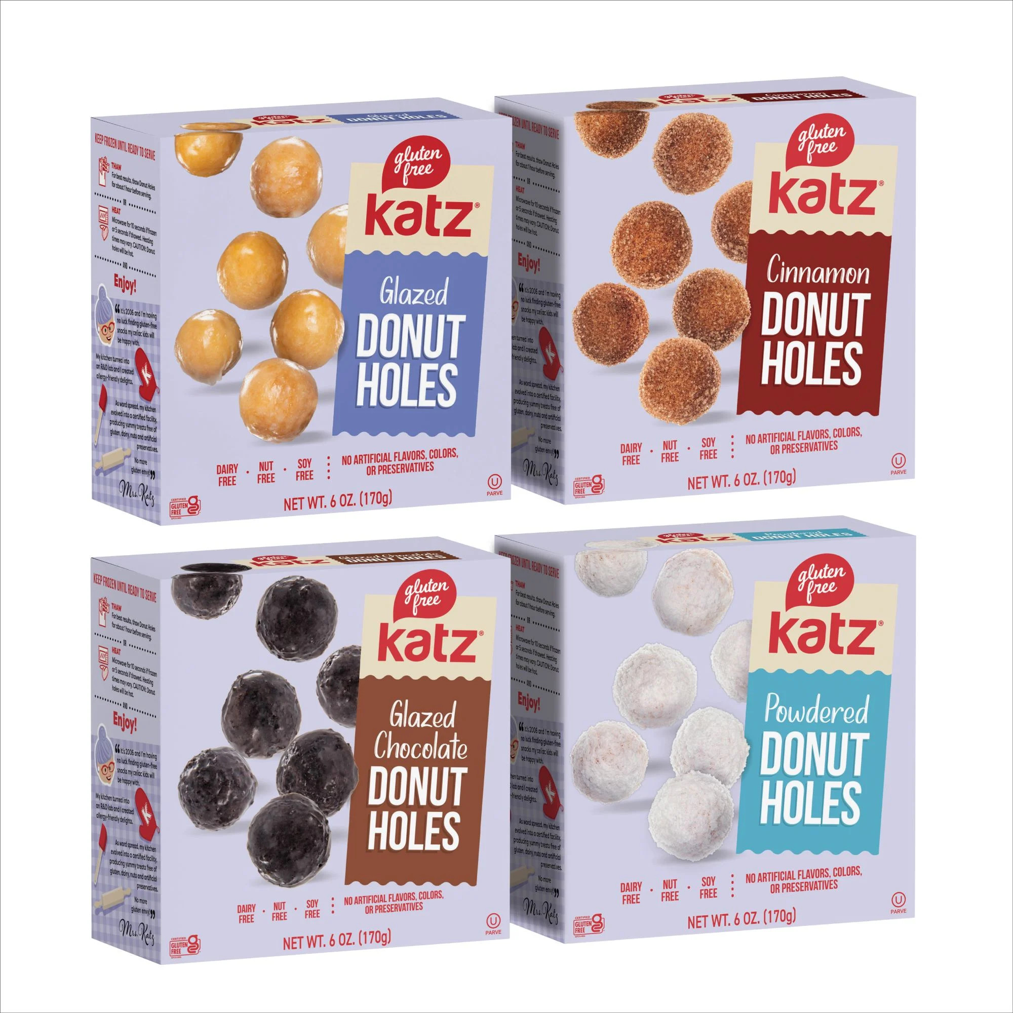Katz Gluten Free Donut Holes - 1 | Gluten Free, Dairy Free, Nut Free, Soy Free, Kosher| 4 Pack | Walmart (US)