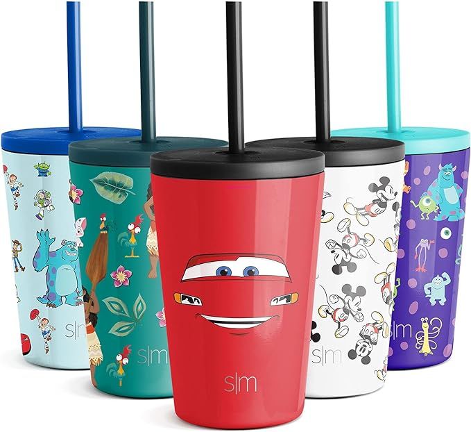 Simple Modern Disney Pixar Lightning McQueen Toddler Cup with Lid and Straw | Reusable Insulated ... | Amazon (US)
