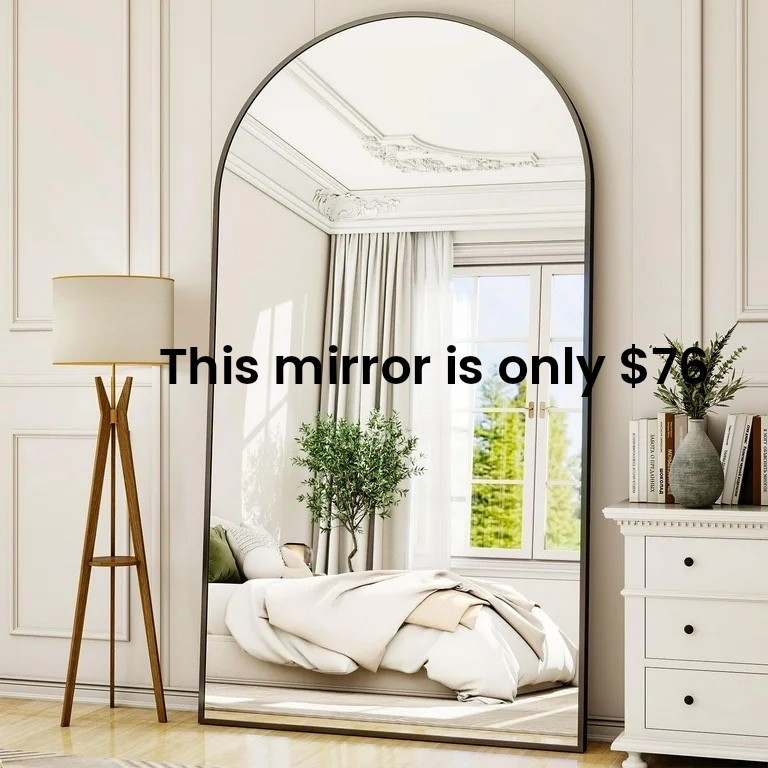 $76 mirror, home finds, large black arch mirror, Walmart home decor 

#LTKSaleAlert #LTKHome
