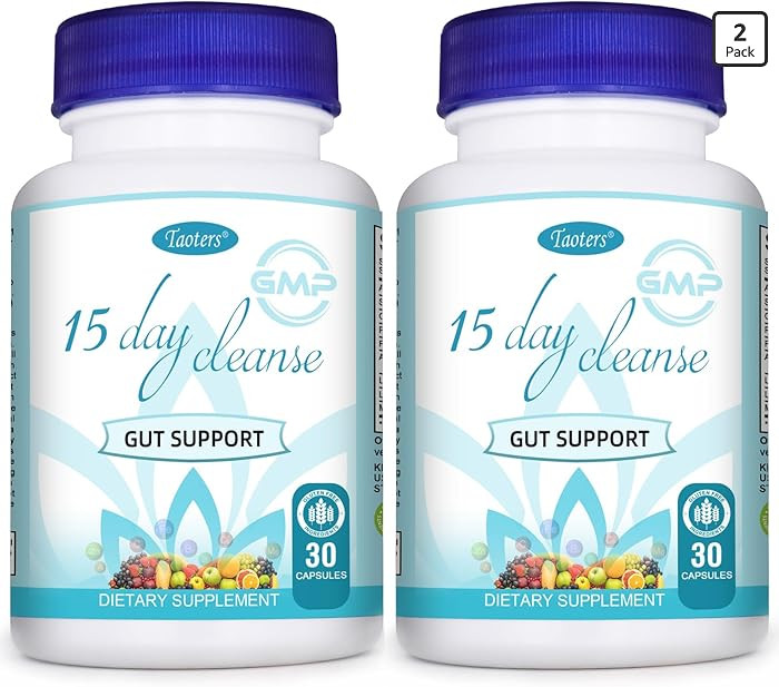TAOTERS 15 Day Cleanse Gut Support 2 Pack, Detox Supplement with Senna, Cascara Sagrada & Psylliu... | Amazon (US)